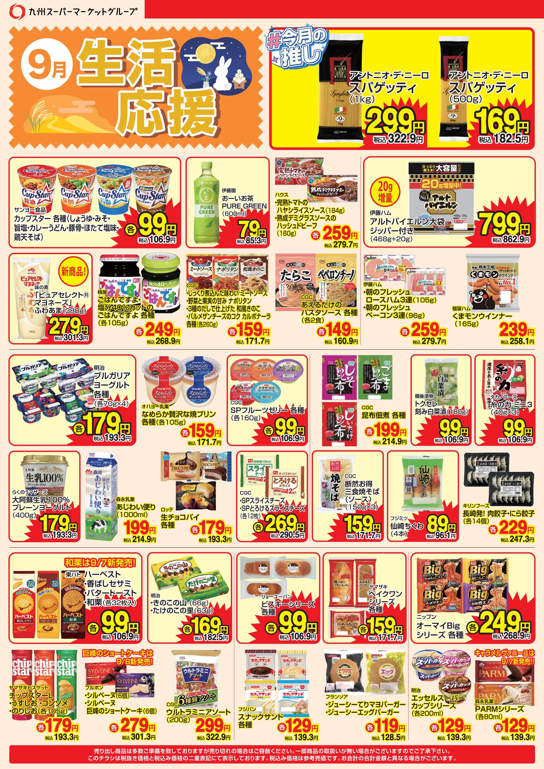 【９月のｗｅｂ限定チラシです】９月１日(火)～９月３０日(水)